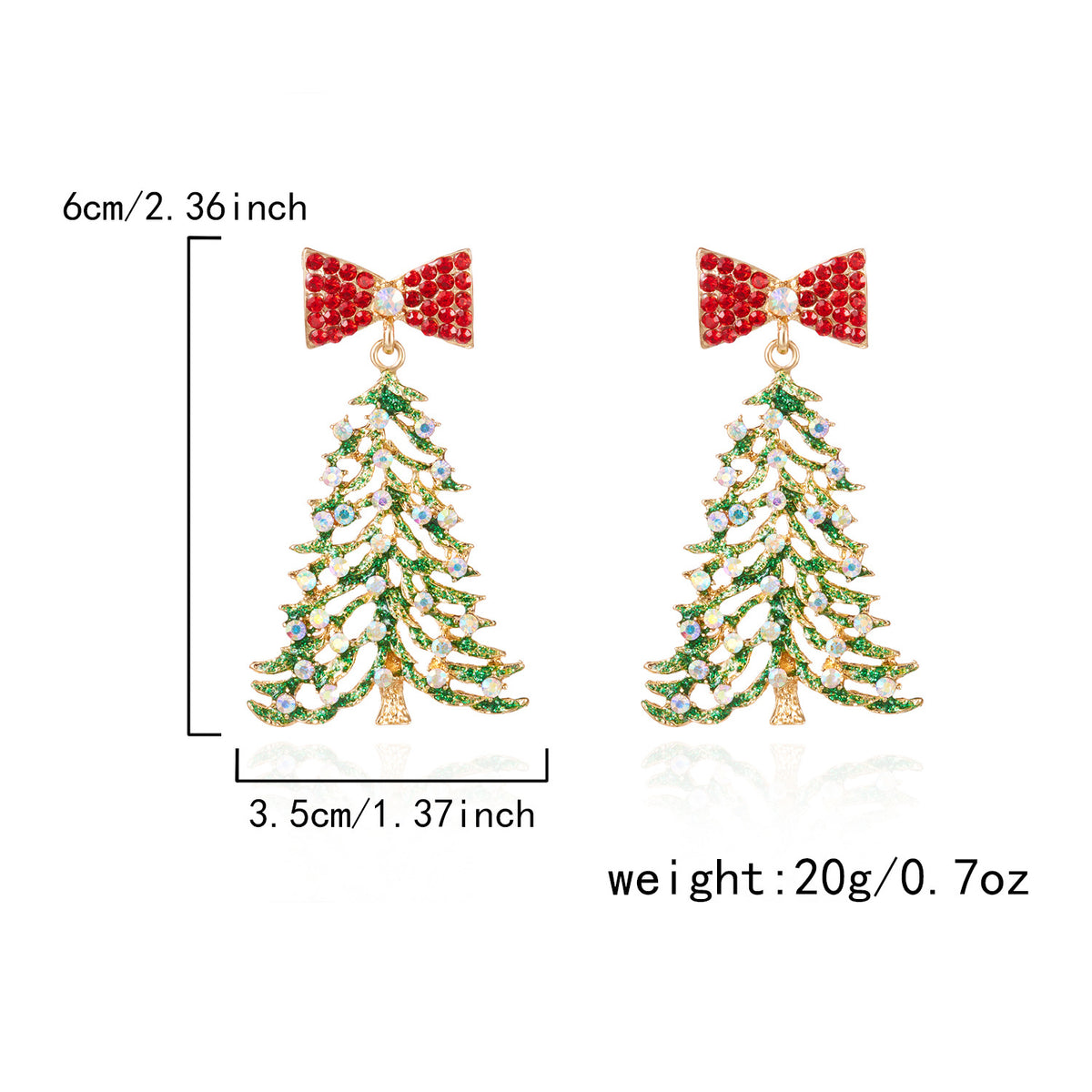 Rhinestone Christmas Tree Earrings Two Colors · mproduct-632cbc36688ad9a83336