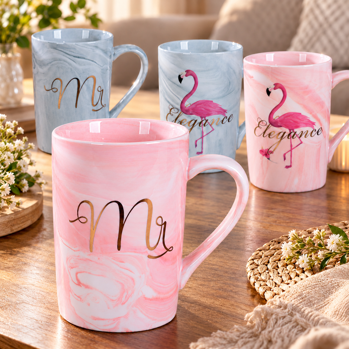 Marble-Effect Mug – Choice of Four Designs