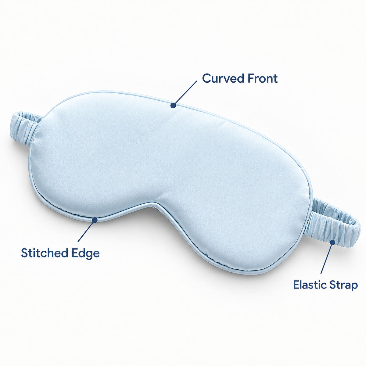 Solid-Colour Eye Mask with Elastic Strap 8