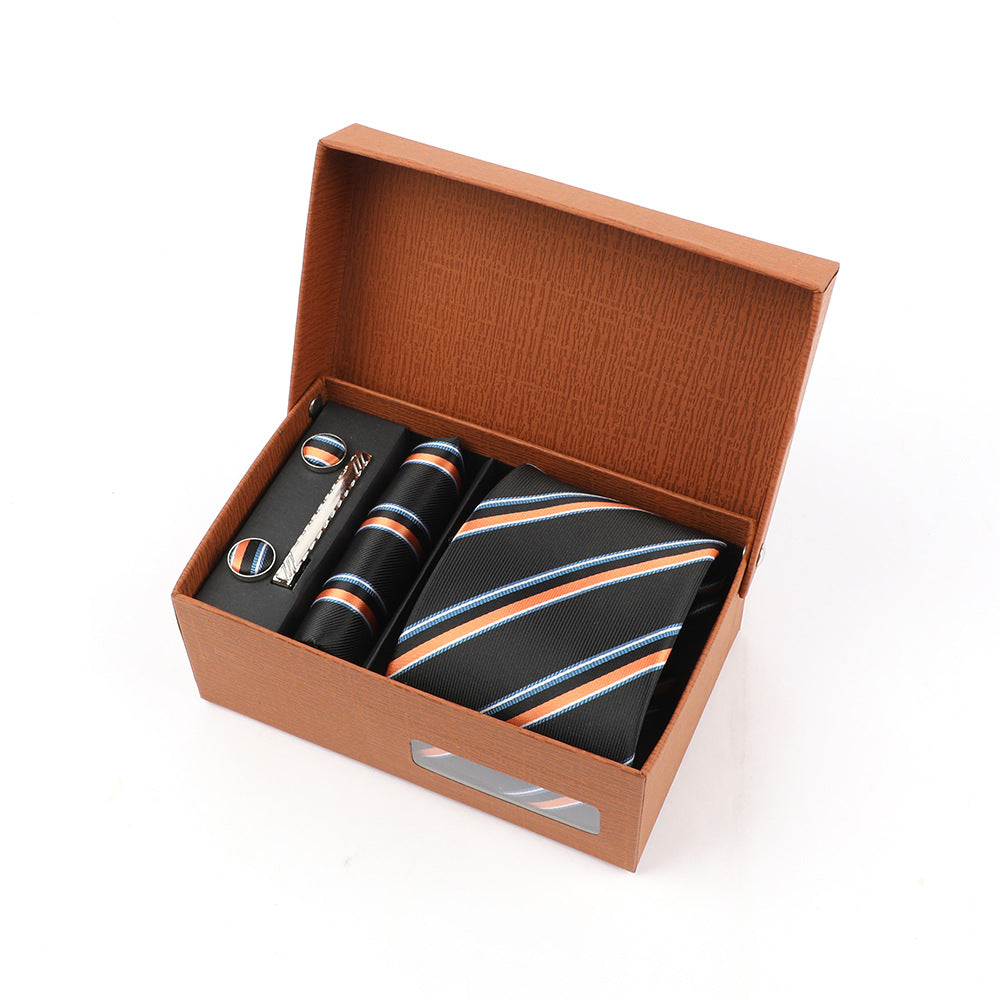 4pcs Silky Pattern Necktie Set