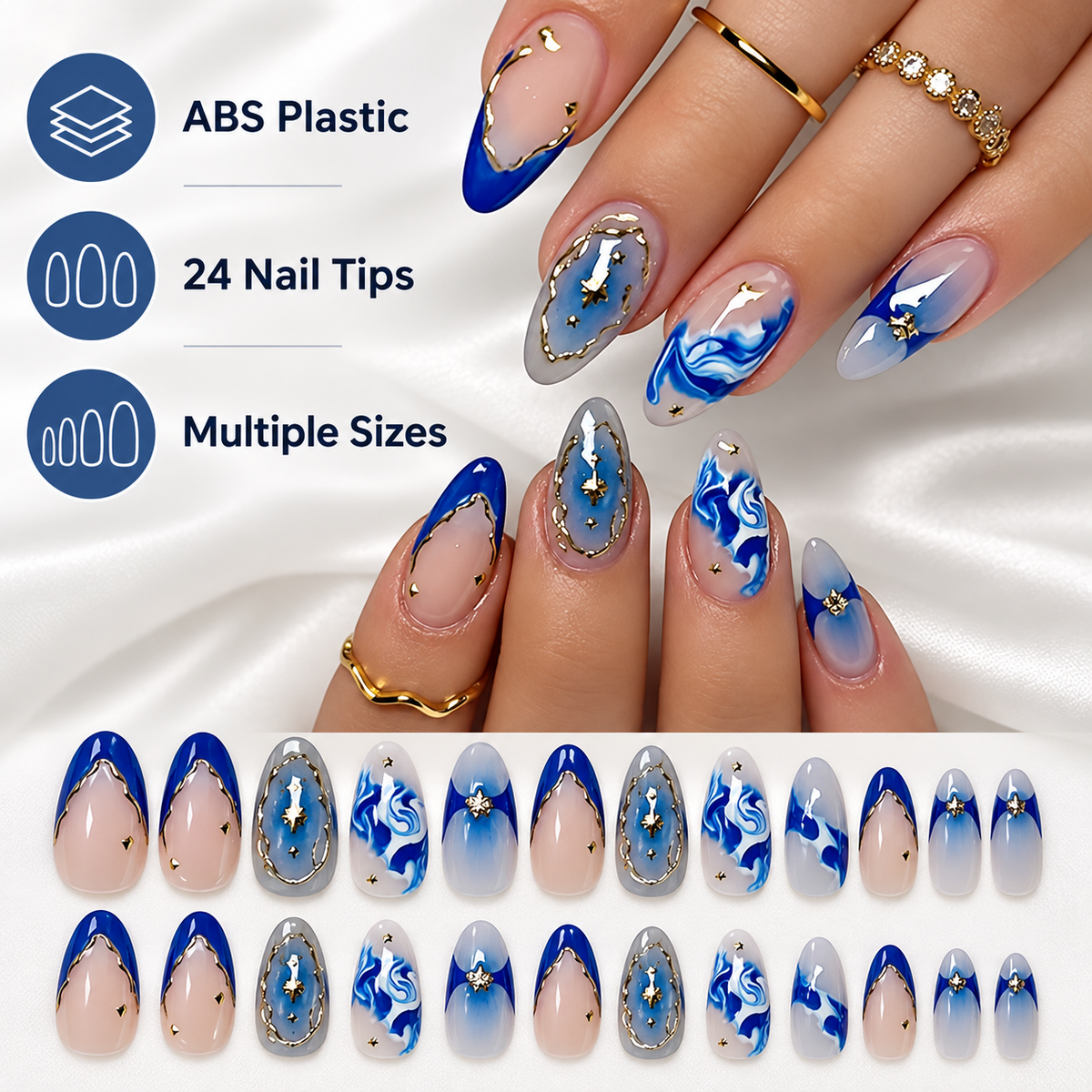 Deep Sea Star Wave Press On Nails 24 Piece Set - replacement image 4