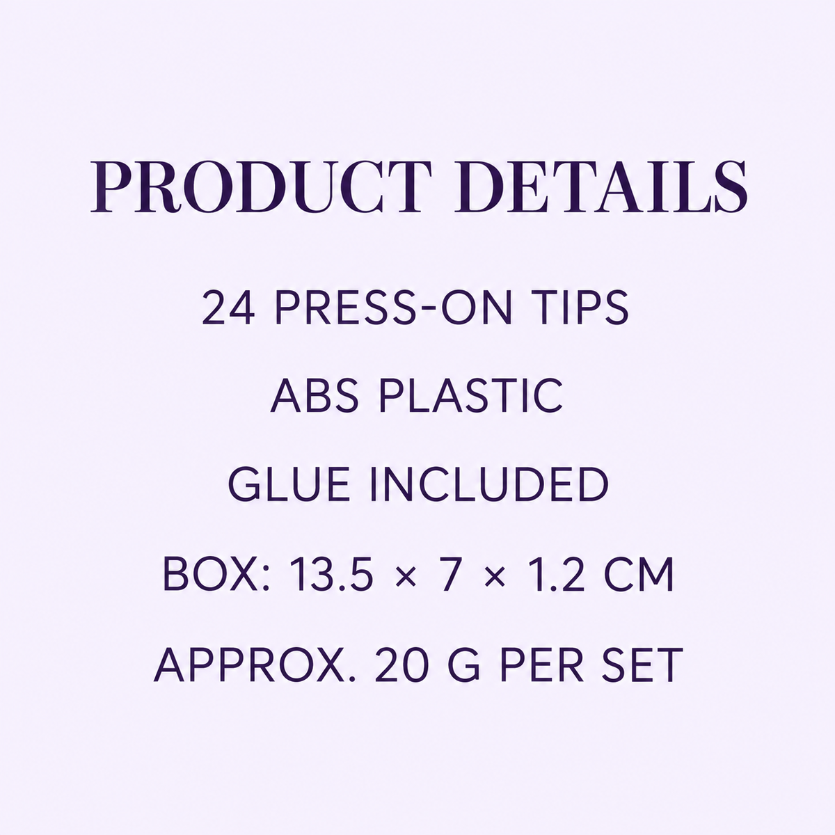 Lavender Crystal Irregular Long Press On Nail Set