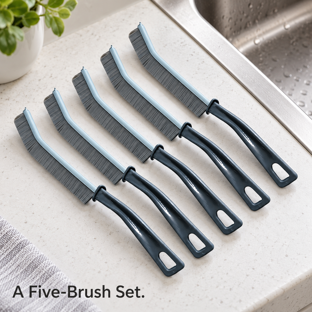 5-Pack Curved Crevice Cleaning Brushes 6