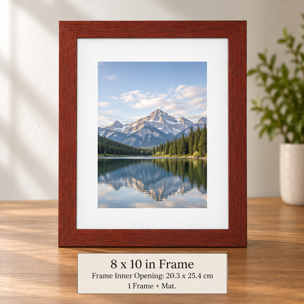 8 × 10 in Picture Frame with White Mat 4
