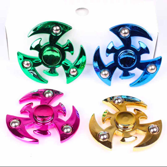 Metallic Mini Shuriken Fidget Spinner