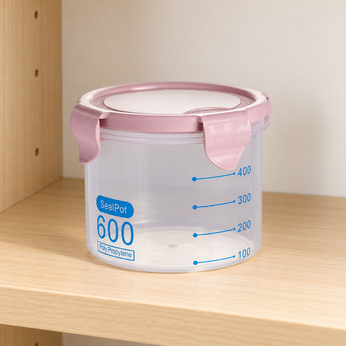 Round Clip-Lid Storage Container, 600 mL 6