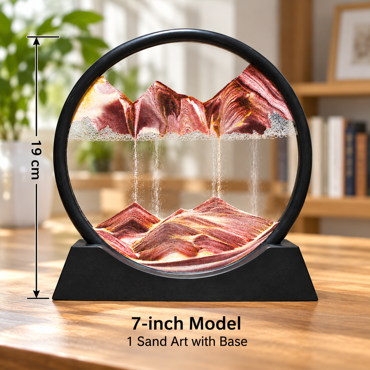 7-inch Moving Sand Art – Black Frame 4