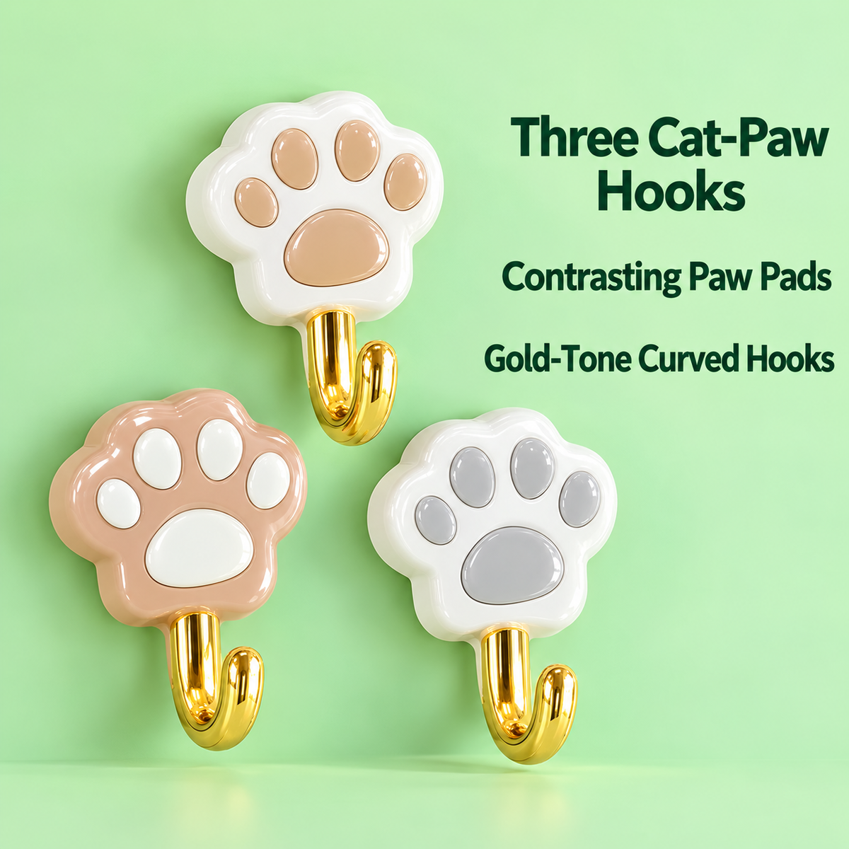 3-Piece Cat-Paw Hook Set 7