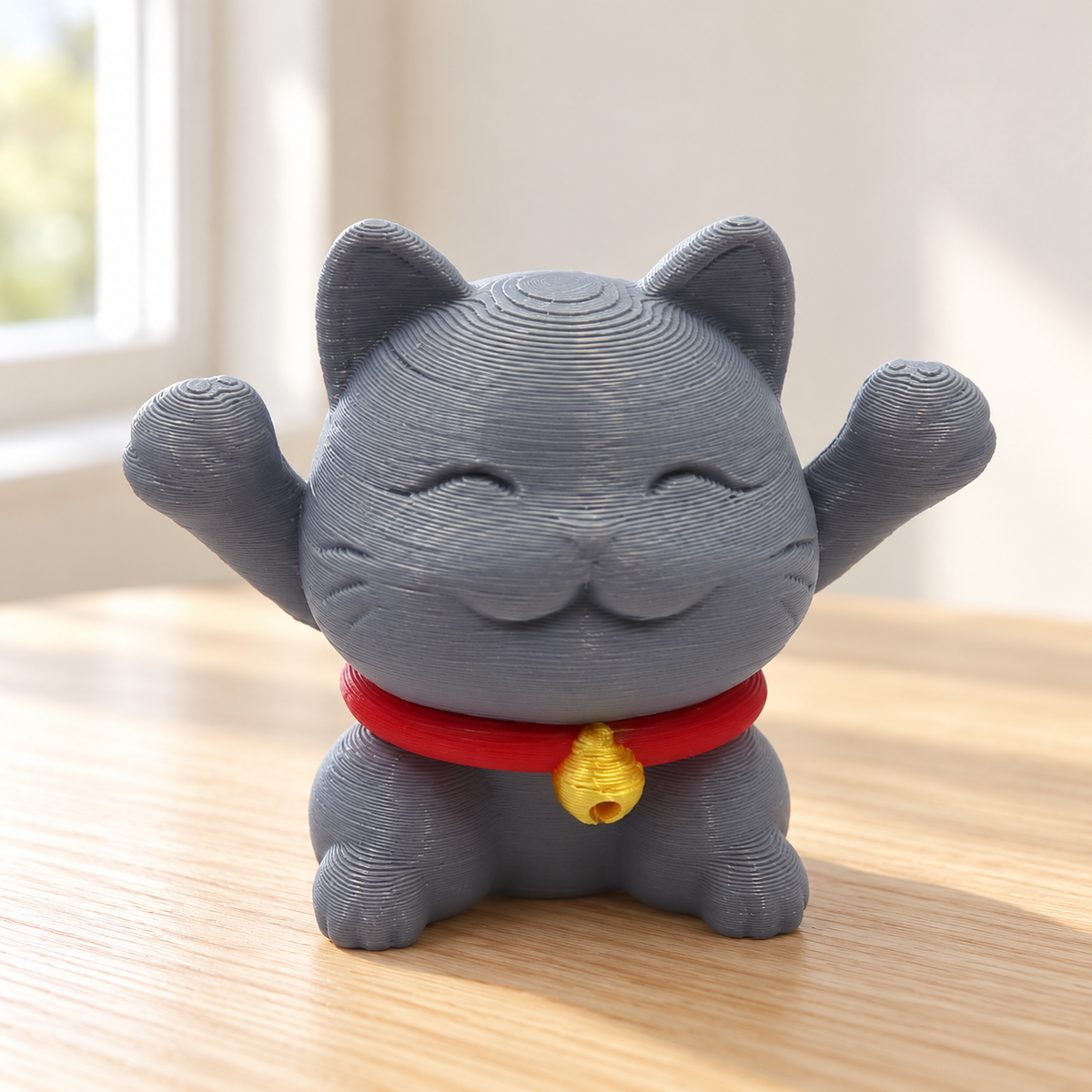 3D-Printed Twist & Extend Lucky Cat 3
