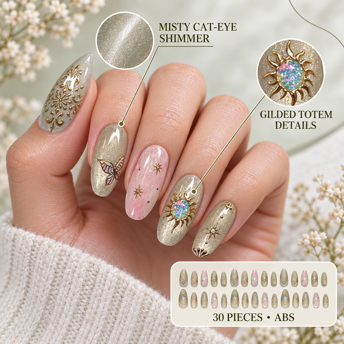 Crystal Mist Cat Eye Totem Press On Nail Set · mproduct-3f3eb5a352a225ff0dd4