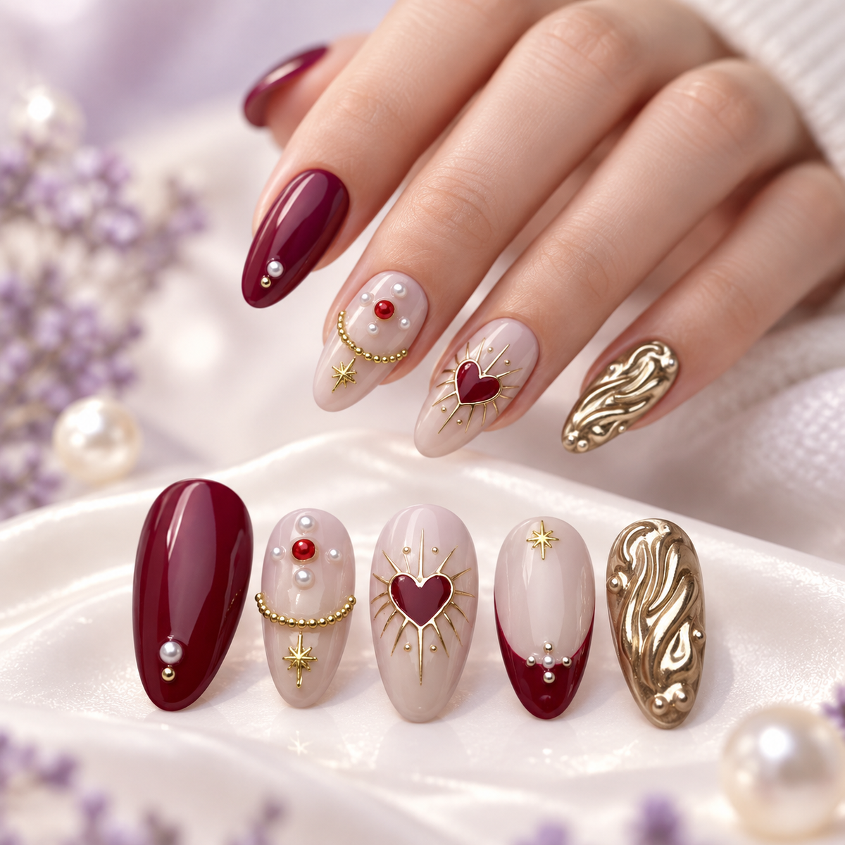 Qiheng Decorative Fashion Press On Nail Sets — product view 7