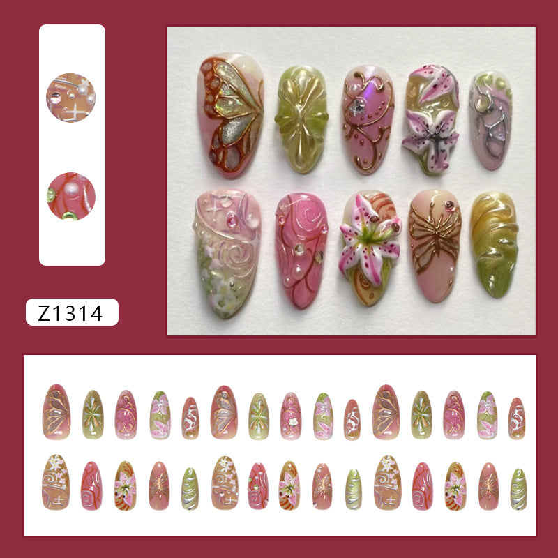 Mirror Bloom Butterfly Dream Cat Eye Press On Nail Set · mproduct-4426b5c14746274a9701