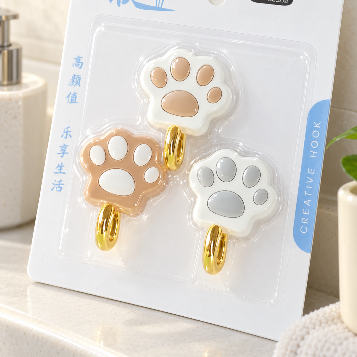 3-Piece Cat-Paw Hook Set 2