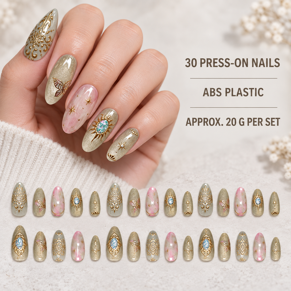 Crystal Mist Cat Eye Totem Press On Nail Set · mproduct-2b050238c2ed992833af