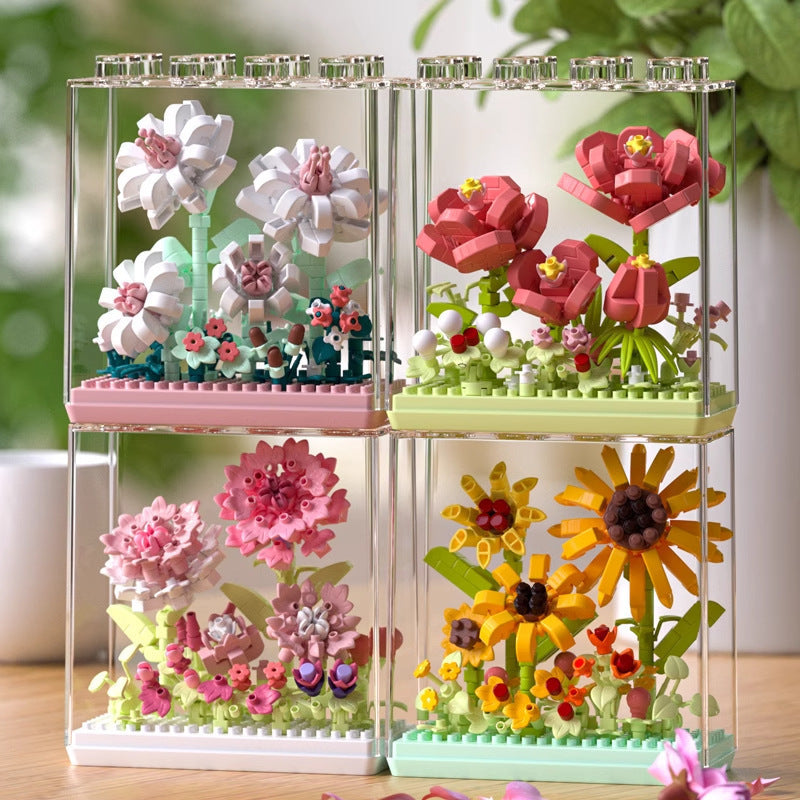 Building Block Display Set with Display Case