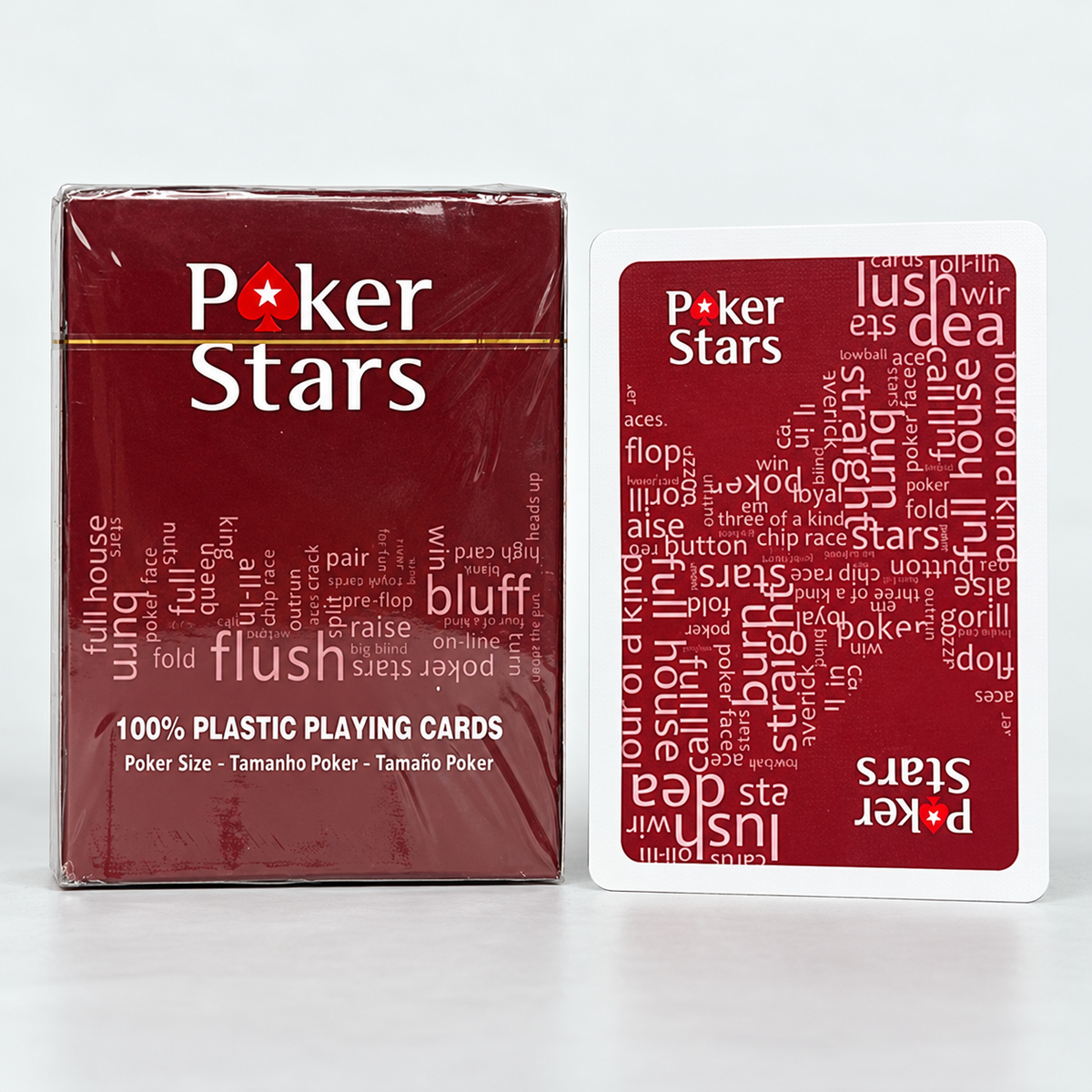 Poker Stars Plastic Playing Cards – Red or Black 3