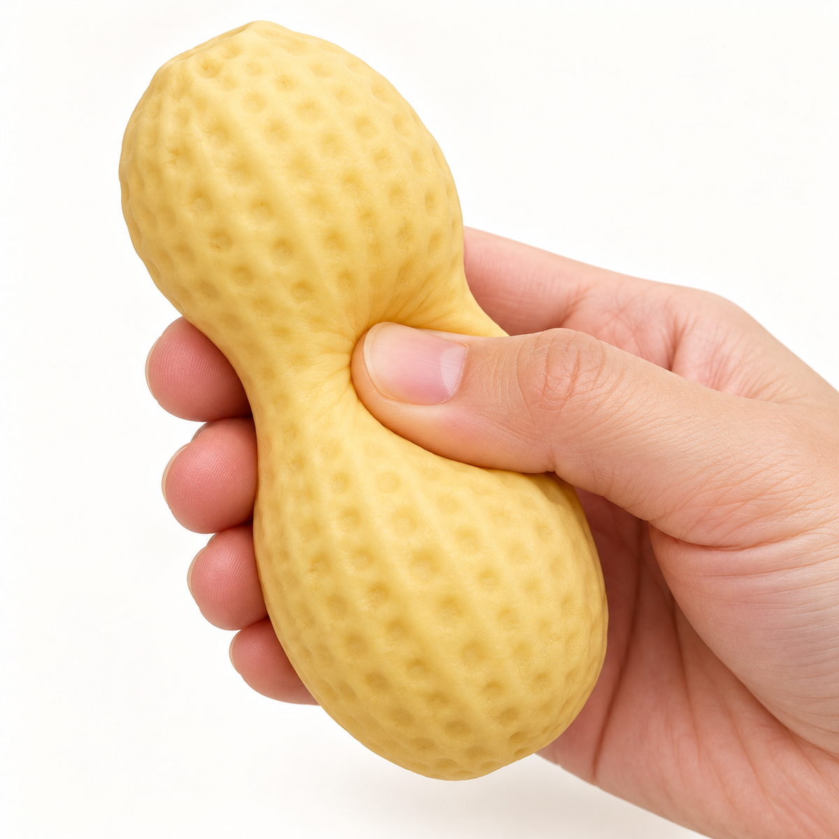 Peanut Shell Tactile Squishy Toy — hand squeeze main
