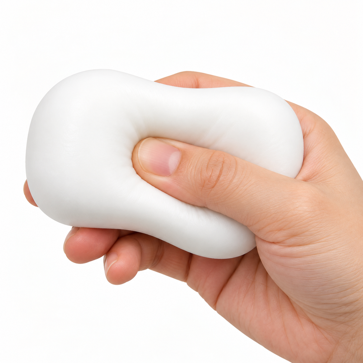 White Bar Sensory Squeeze Toy — hand squeeze main