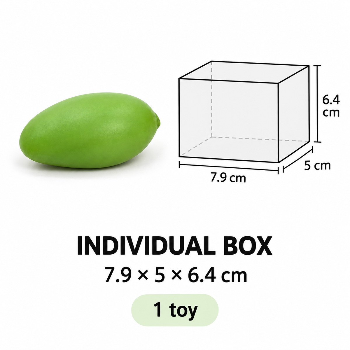 Mini Colour-Changing Mango Squeeze Toy — specifications