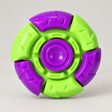 6-Blade Expanding Fidget Spinner – Green & Purple