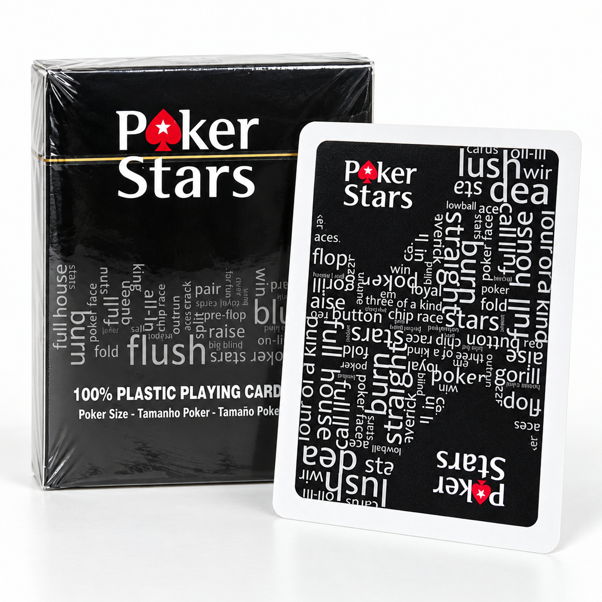 Poker Stars Plastic Playing Cards – Red or Black 2