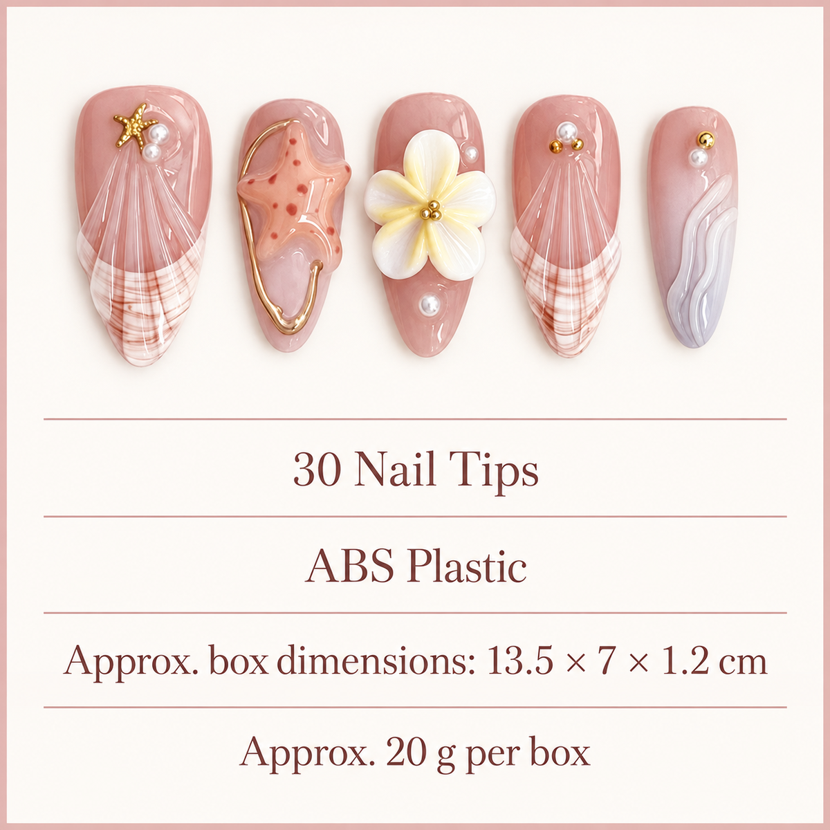 Phantom Starfish Pearl Ombré Press On Nail Set