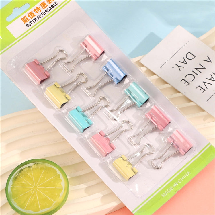 Rainbow Color Metal Binder Clips 10-Pack 2