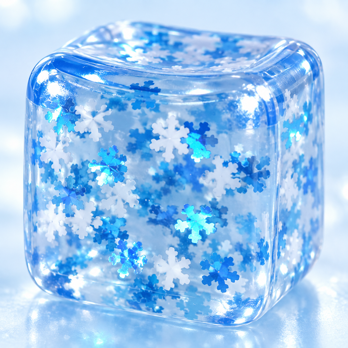 Snowflake Ice Cube Squishy Toy – 5 cm 4