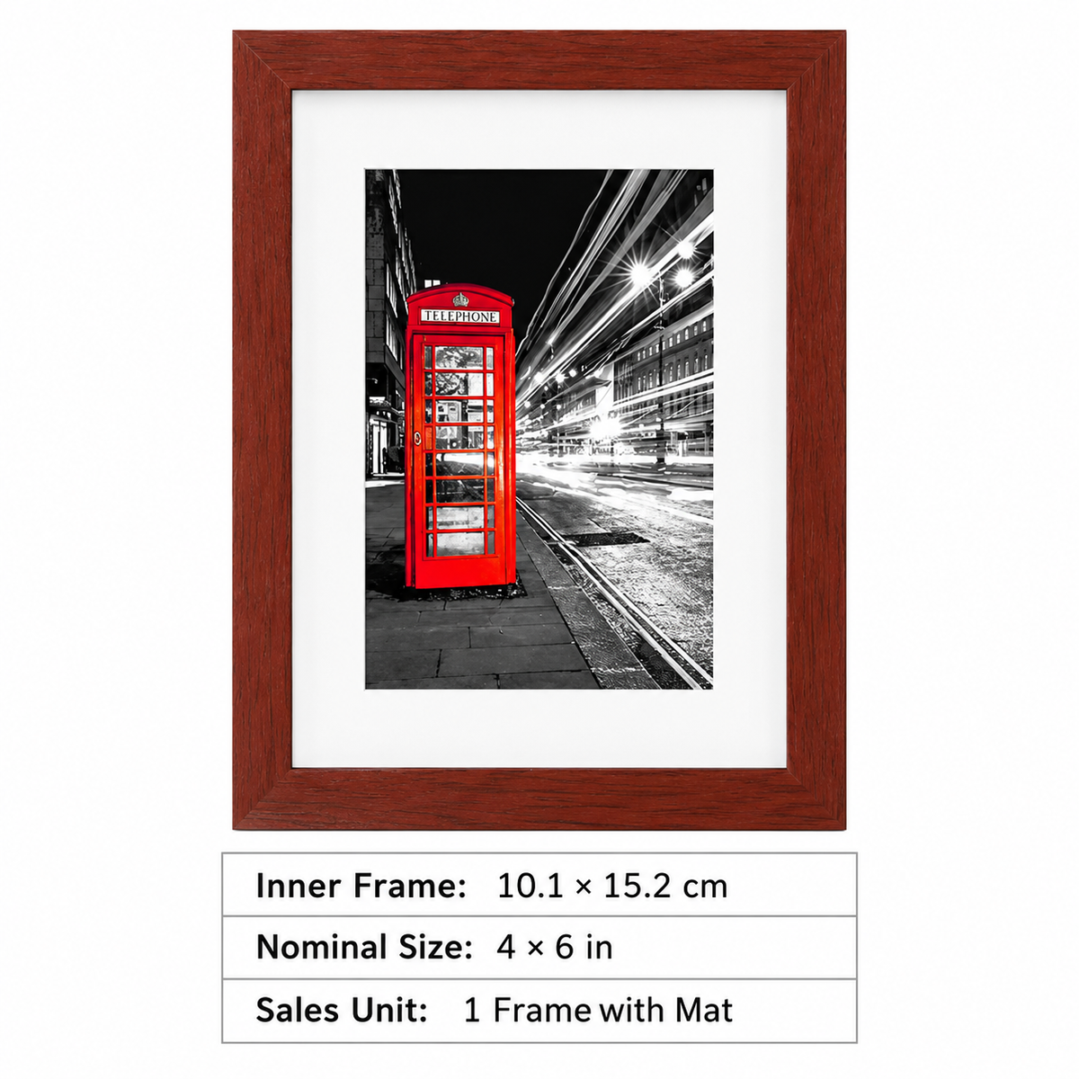 4 × 6 in Picture Frame with White Mat 4