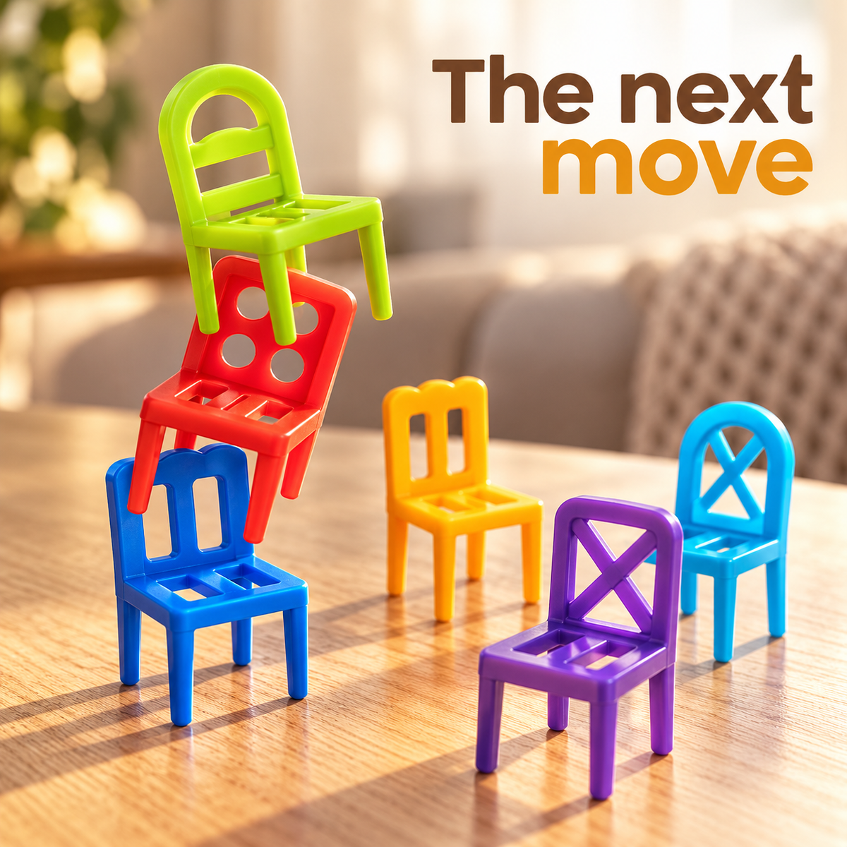 24-Piece Mini Chair Stacking Game 2