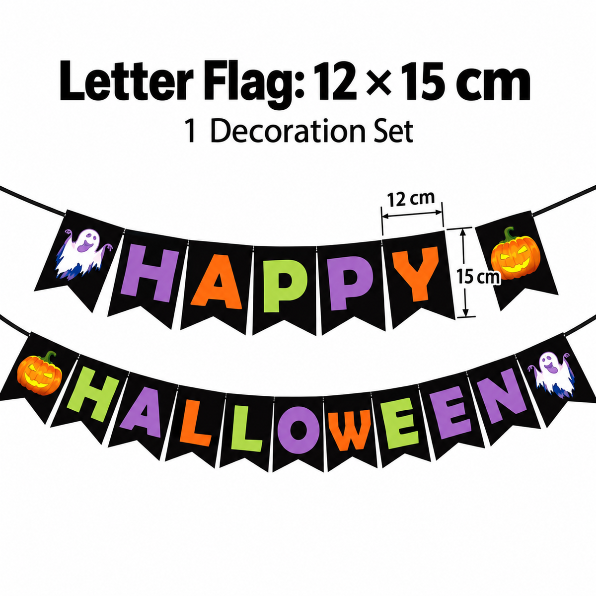 Halloween Party Decoration Set – Purple, Black & Orange 3