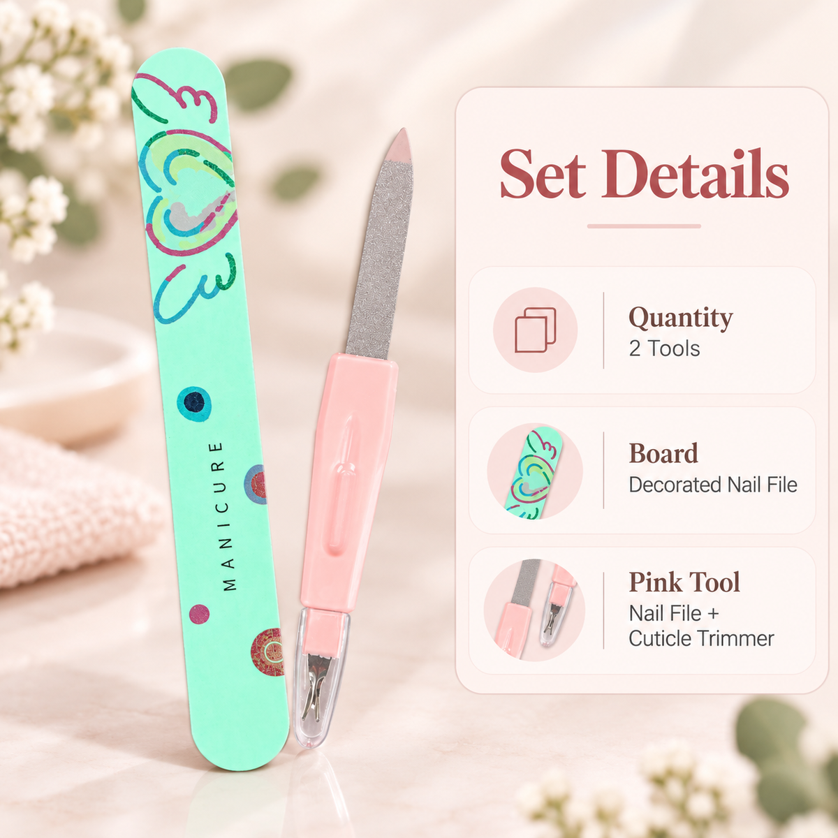 2-Piece Nail File and Cuticle Care Set 3
