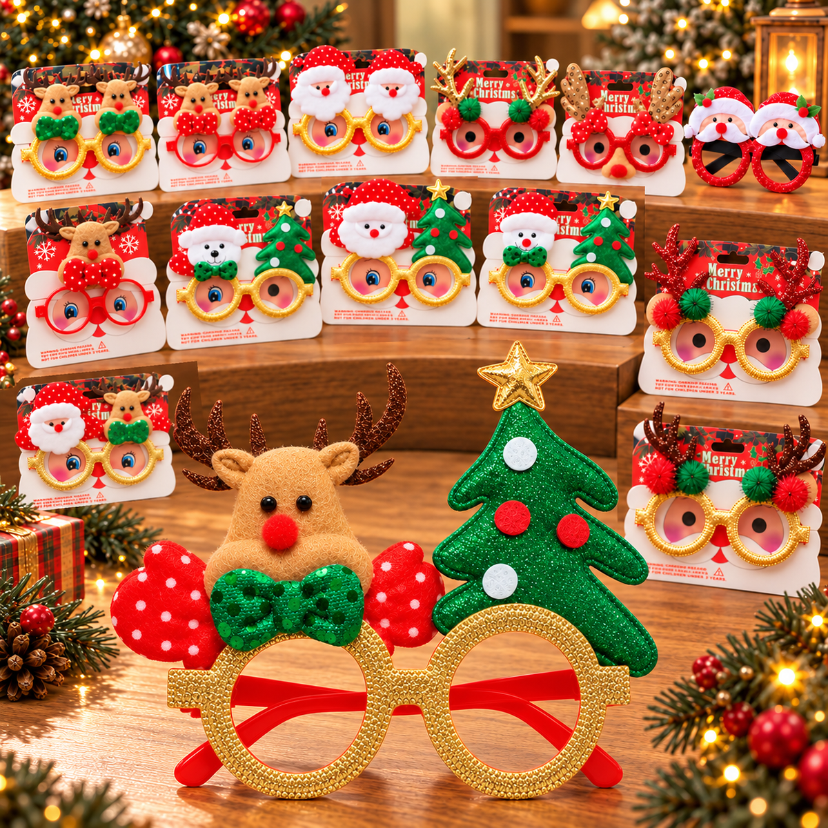 Christmas Party Glasses – 14 Selectable Festive Designs