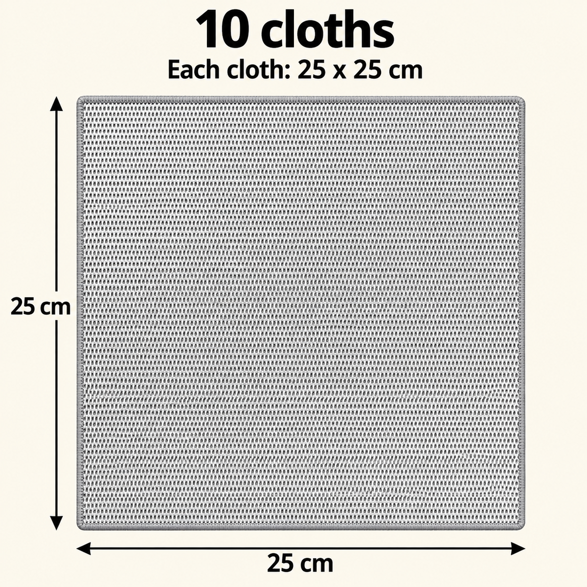 Double-Layer Mesh Cleaning Cloths, 25 x 25 cm – 10 Pack 3