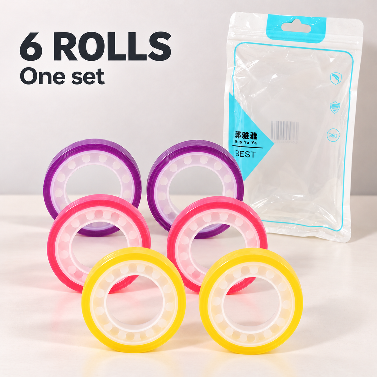 Coloured Tape Set, 6 Rolls 2
