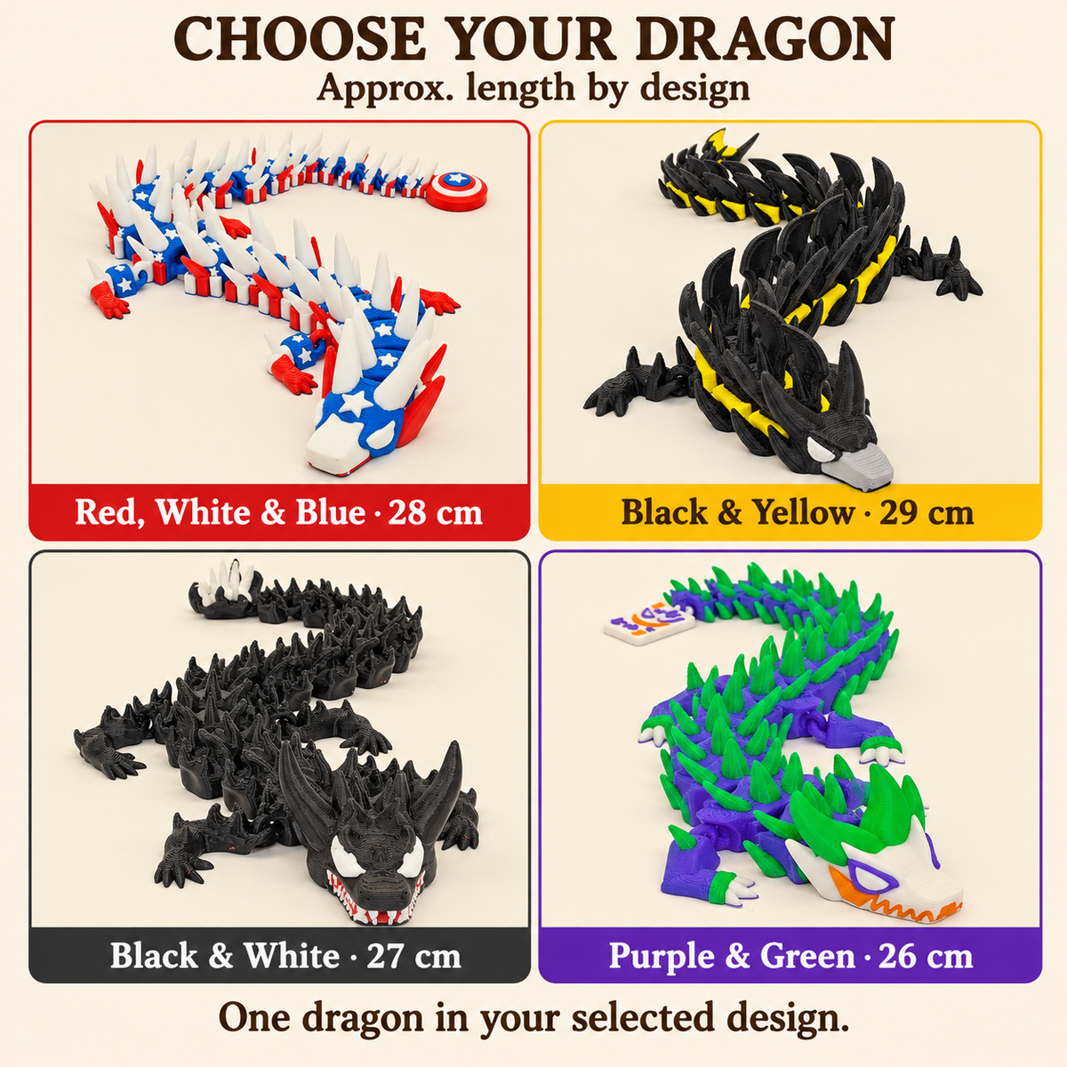 3D-Printed Articulated Dragon Figure 4