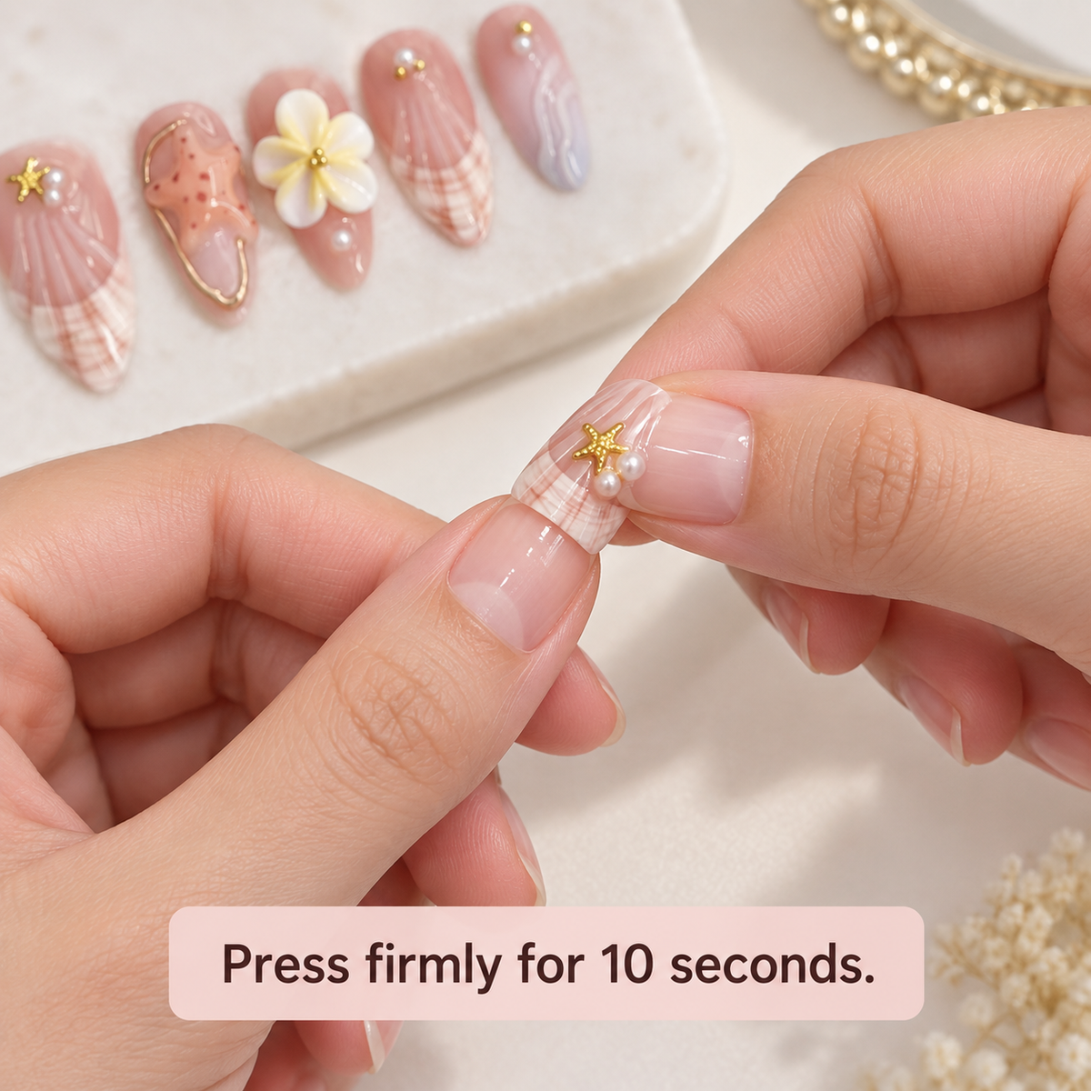 Phantom Starfish Pearl Ombré Press On Nail Set