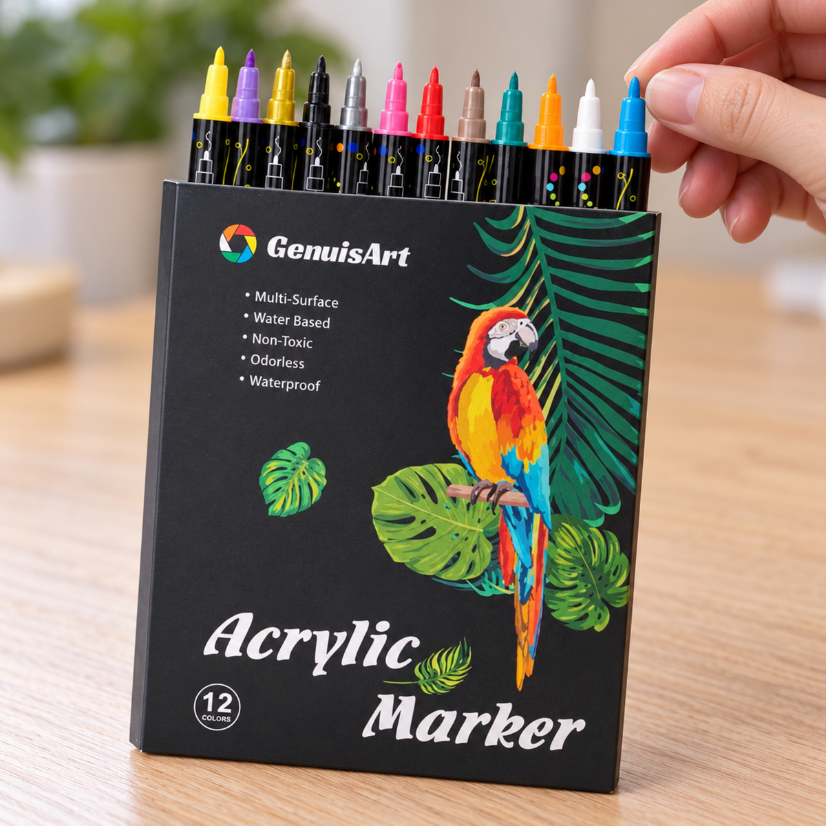 12-Colour Acrylic Marker Set 6