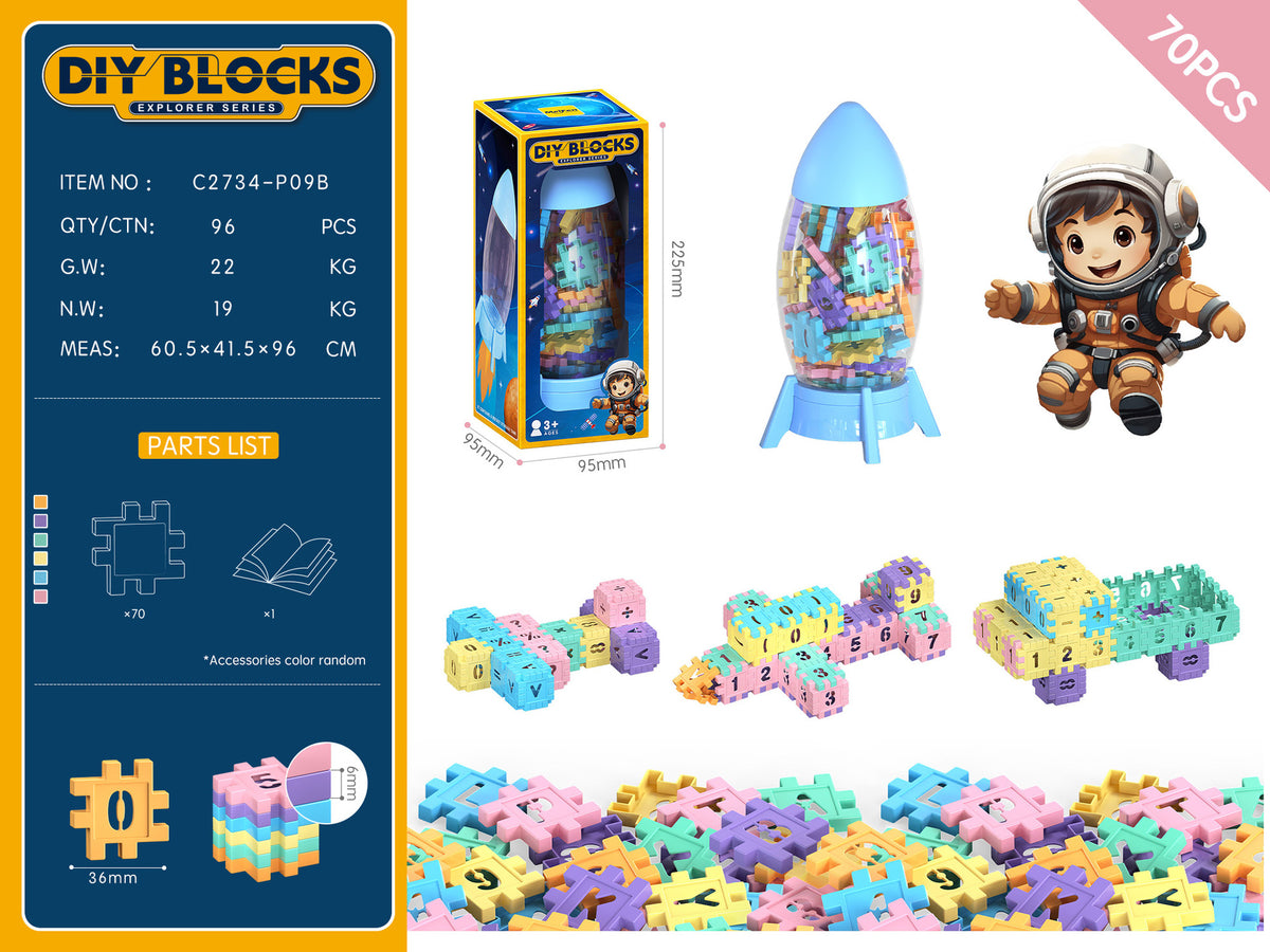 70pcs Rocket DIY Blocks 2