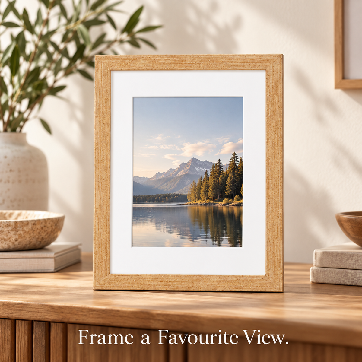 8 × 10 in Picture Frame with White Mat 6