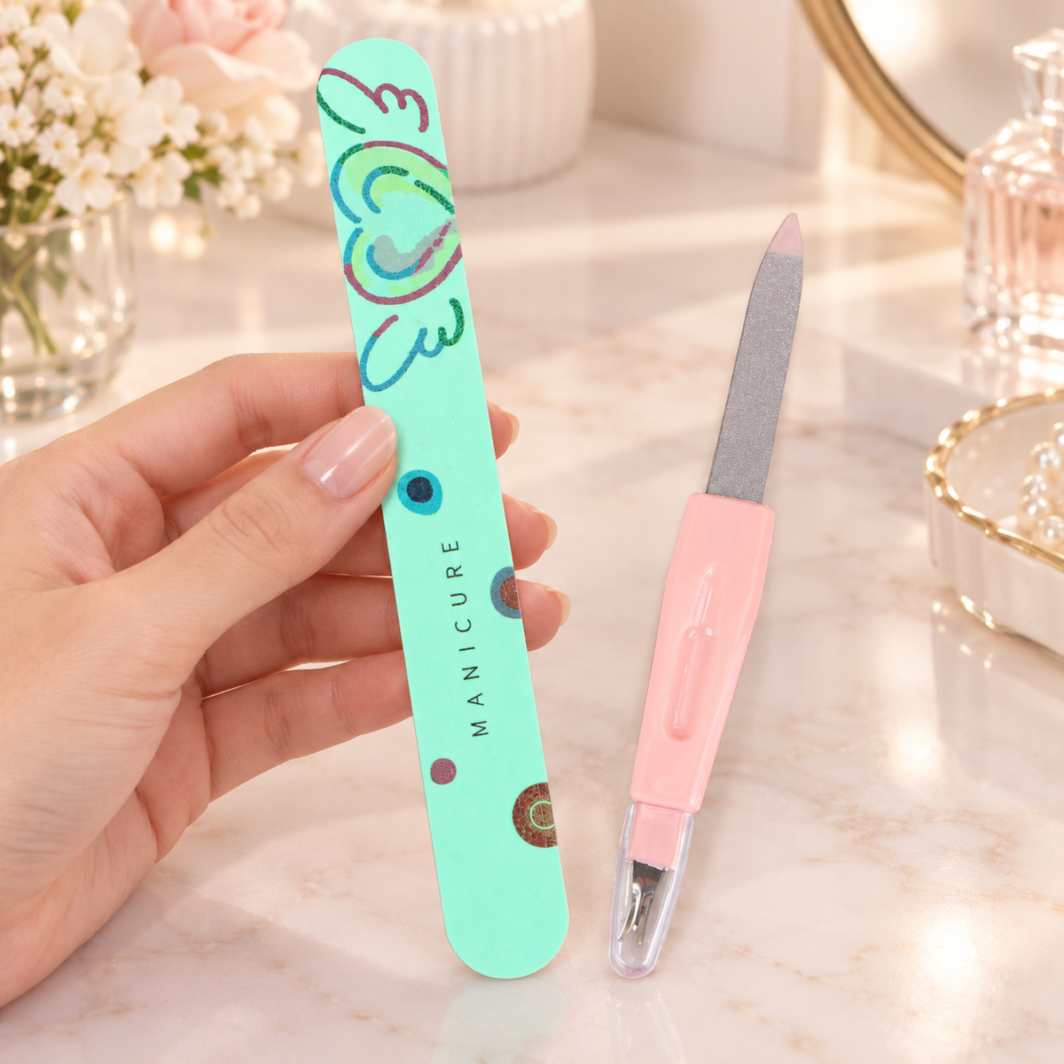 2-Piece Nail File and Cuticle Care Set 6