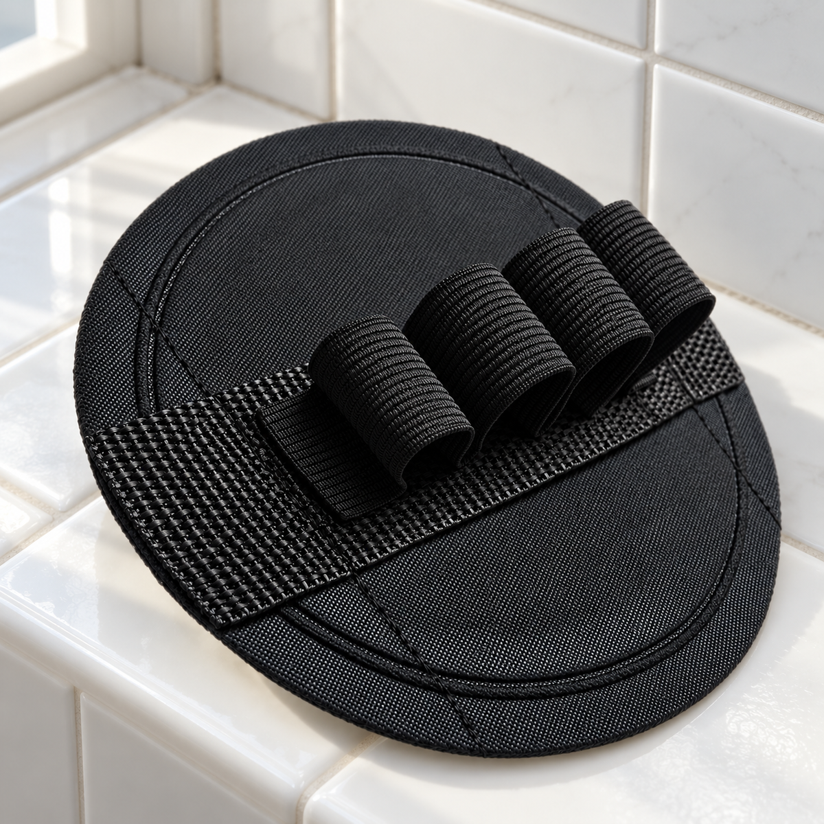 Round Bath Scrub Pad with Finger Loops 3