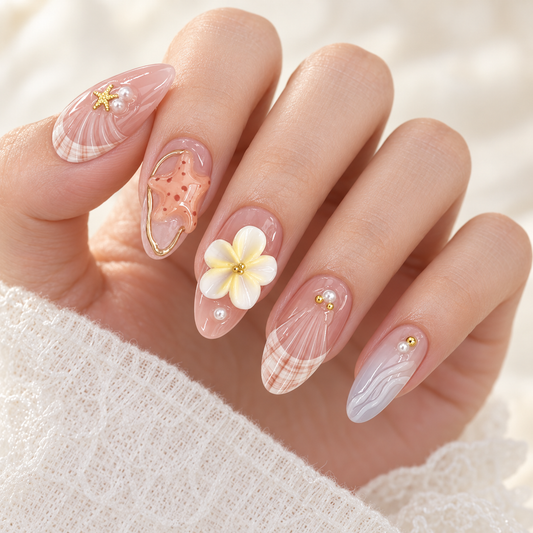 Phantom Starfish Pearl Ombré Press On Nail Set