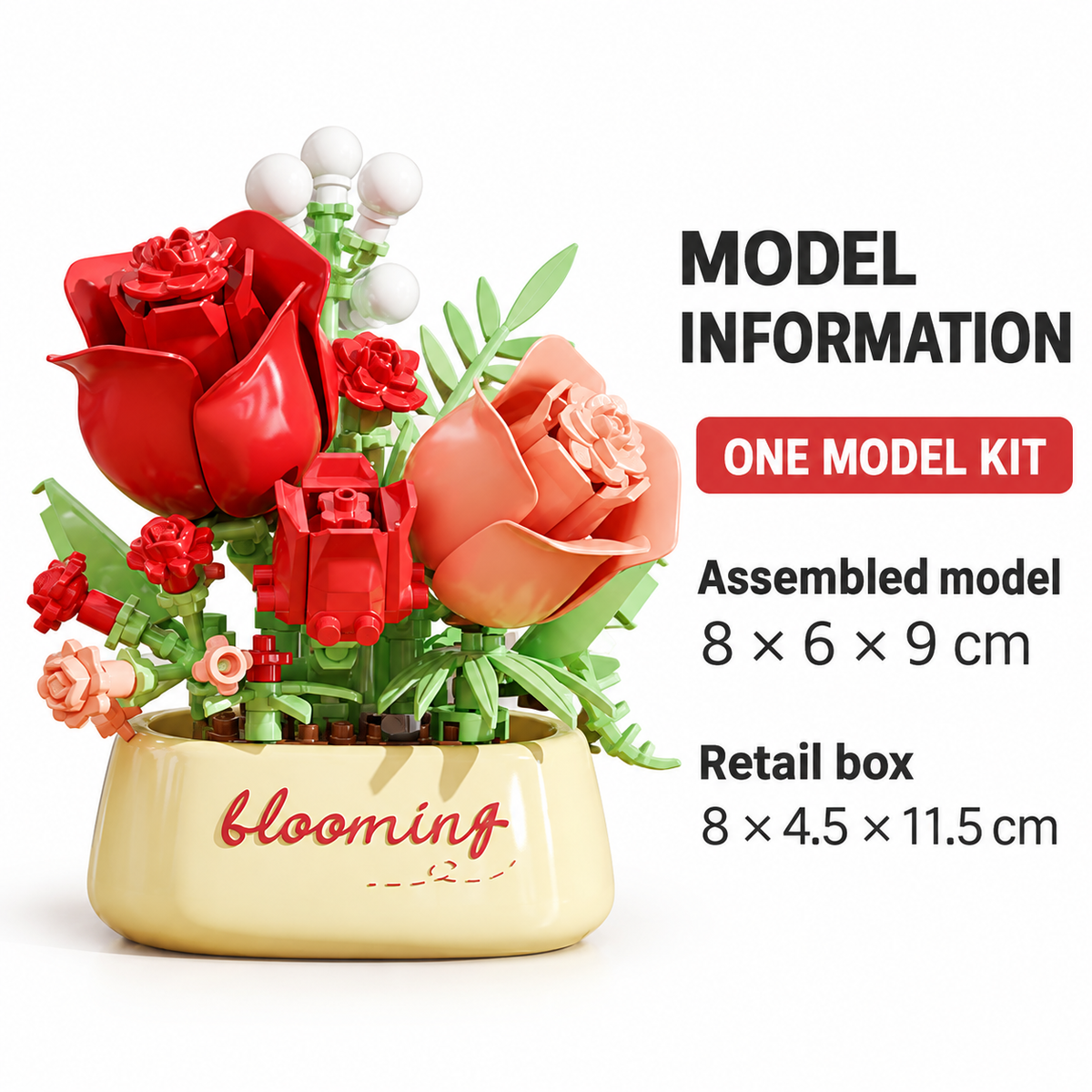 Flower Pot Building Block Kit 4