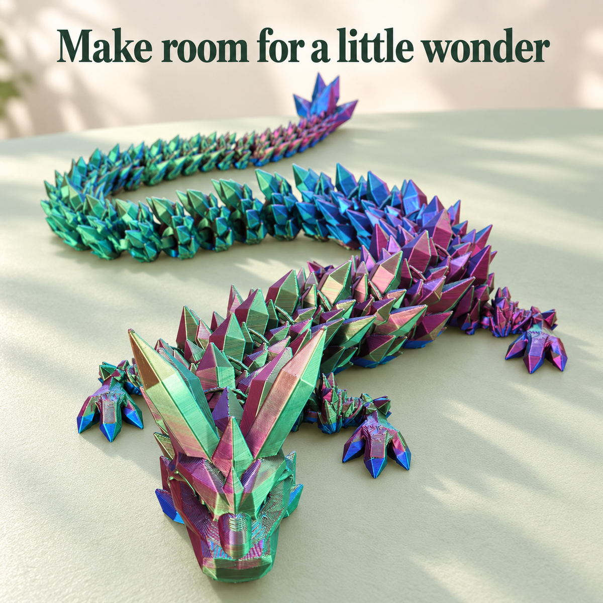 3D-Printed Articulated Crystal-Style Dragon, 30 cm 6
