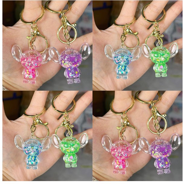 Liquid Glitter Keychain 2