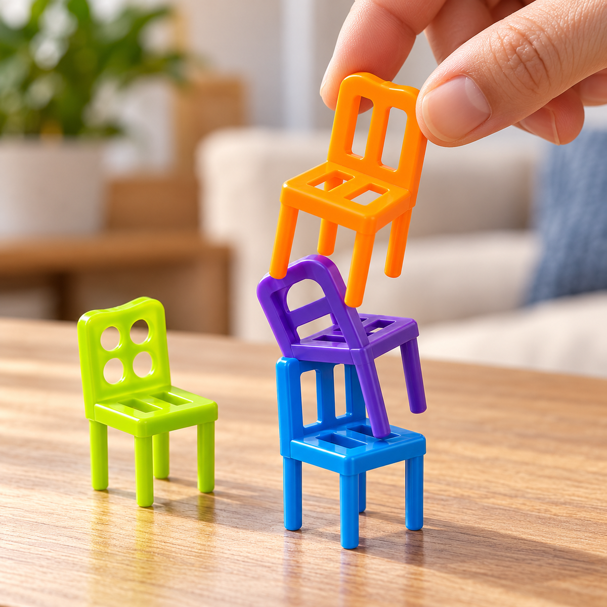 24-Piece Mini Chair Stacking Game 6