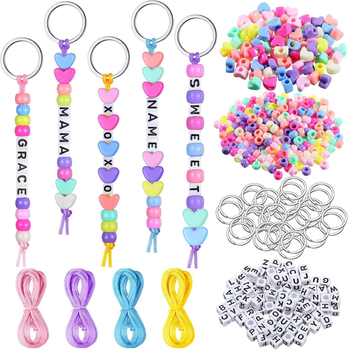 566pcs DIY Keychain Making Craft Set 2