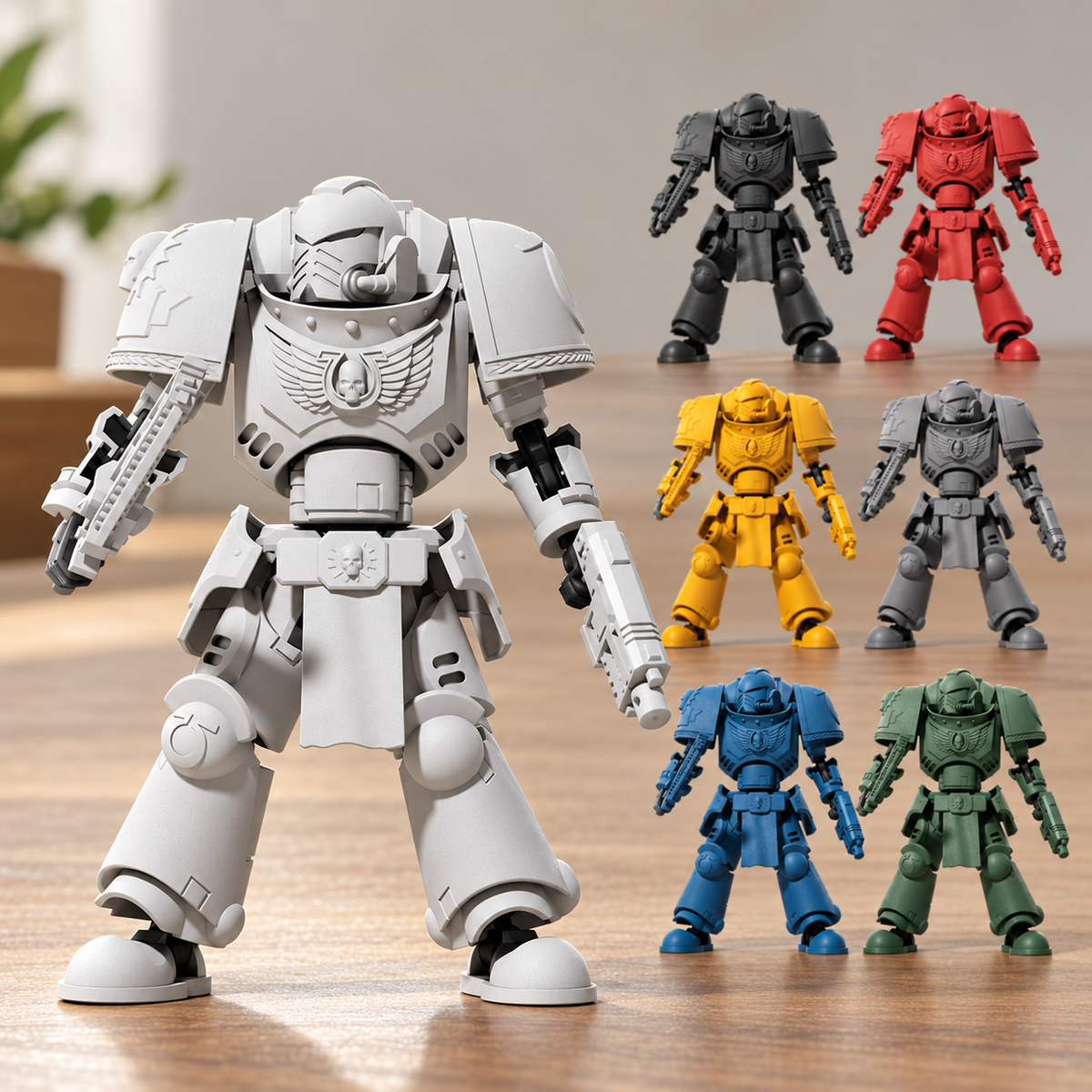 Armoured Figure Model Kit – Seven Colours