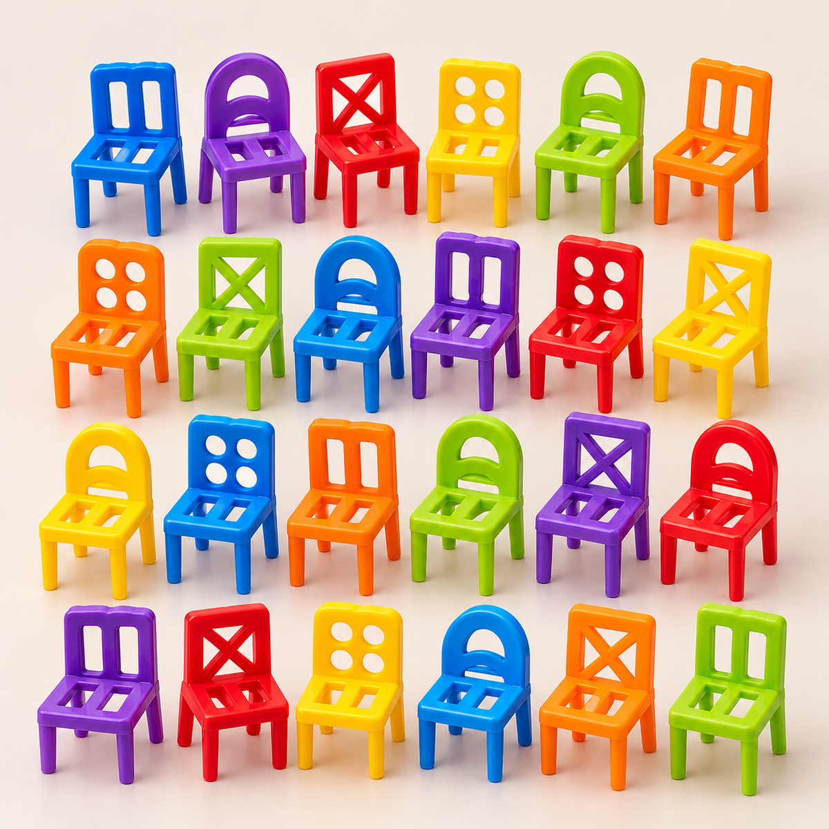 24-Piece Mini Chair Stacking Game